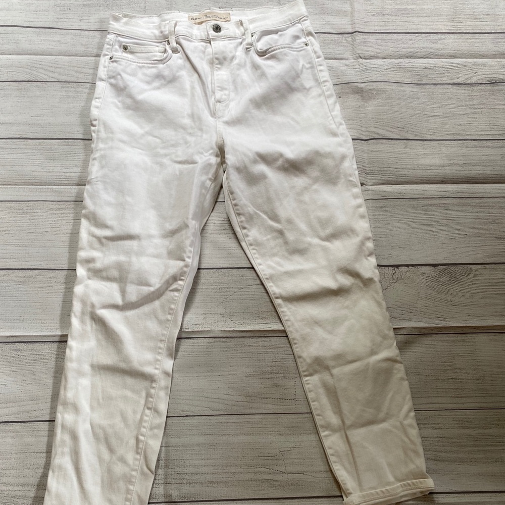Gap high rise skinny crop jeans